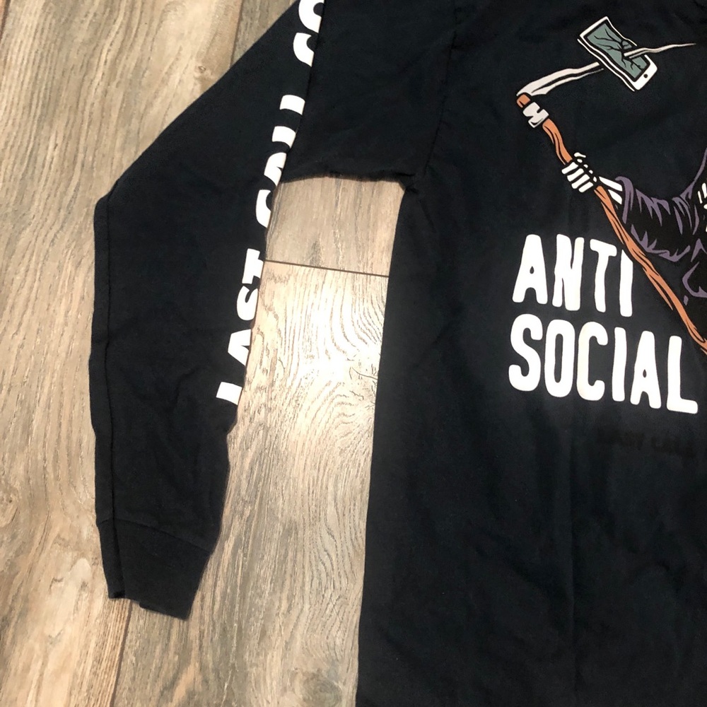 Anti Social Last Call Co. Long Sleeve Grim Reaper Shirt Men’s Small. - Picture 4 of 10
